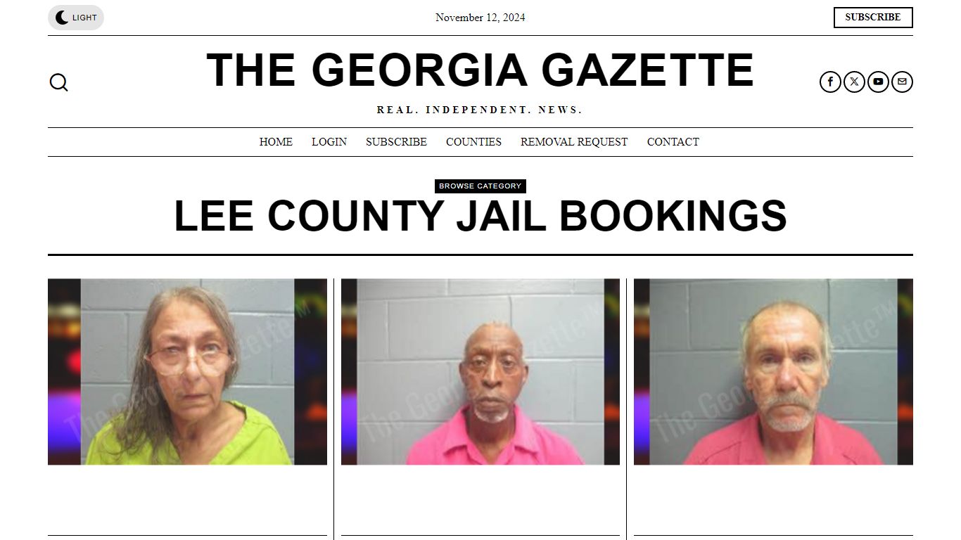 Lee County Jail Bookings – The Georgia Gazette